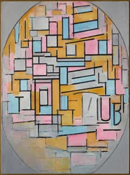 Composición en óvalo con planos de color 2, 1914